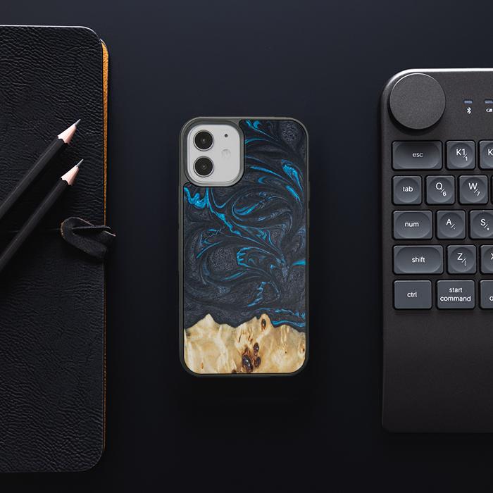 iPhone 12 Mini Handyhülle aus Harz und Holz - Synergy#F21
