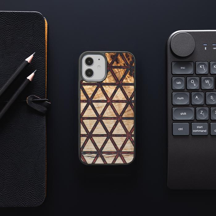 iPhone 12 Mini Handyhülle aus Harz und Holz - Synergy#F22