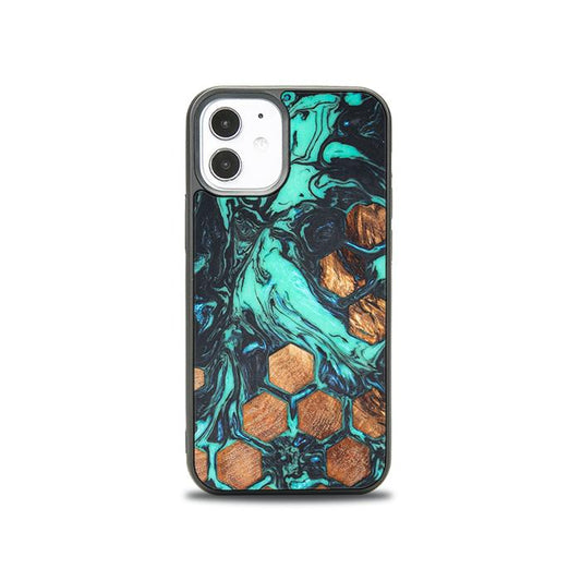 iPhone 12 Mini Handyhülle aus Harz und Holz - Synergy#F23