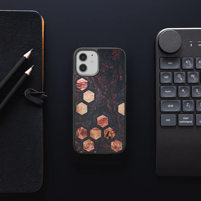 iPhone 12 Mini Handyhülle aus Harz und Holz - Synergy#F27