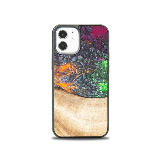 iPhone 12 Mini Handyhülle aus Harz und Holz - Synergy#F6