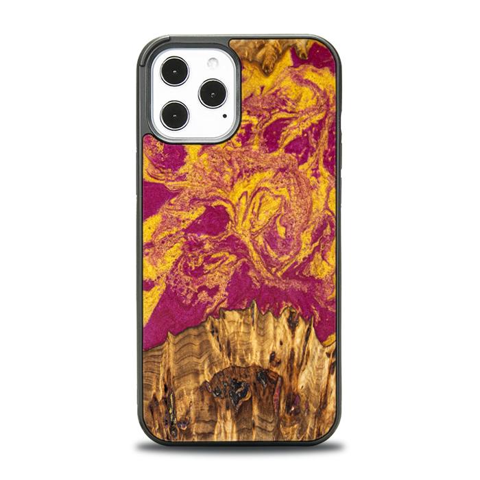 iPhone 12 Pro Max Etui na telefon z żywicy i drewna - Synergy#E11