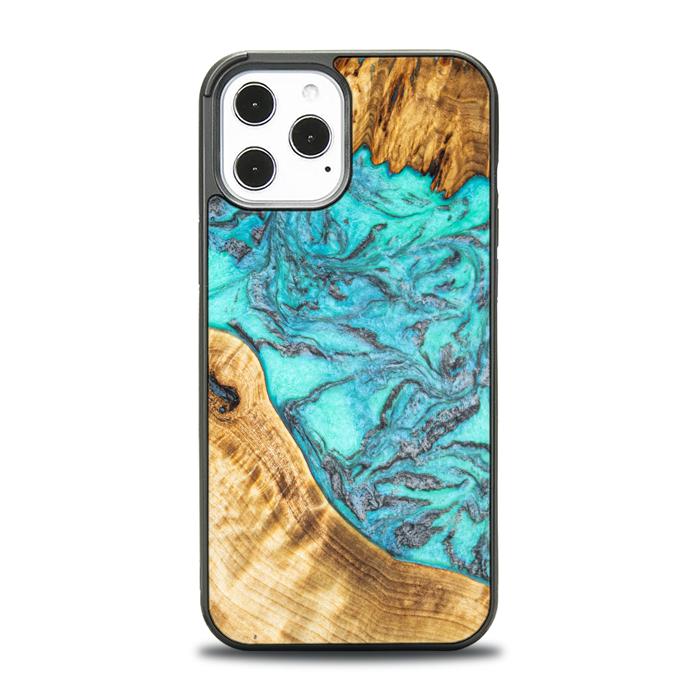 iPhone 12 Pro Max Etui na telefon z żywicy i drewna - Synergy#E13