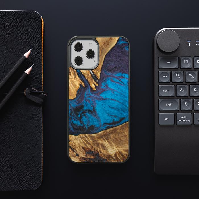 iPhone 12 Pro Max Etui na telefon z żywicy i drewna - Synergy#E21
