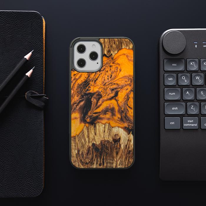 iPhone 12 Pro Max Etui na telefon z żywicy i drewna - Synergy#E24