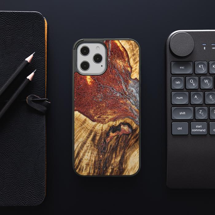 iPhone 12 Pro Max Etui na telefon z żywicy i drewna - Synergy#E9