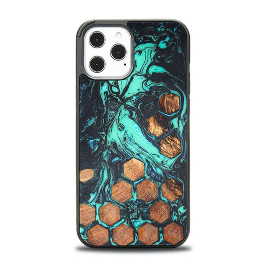 iPhone 12 Pro Max Etui na telefon z żywicy i drewna - Synergy# F23
