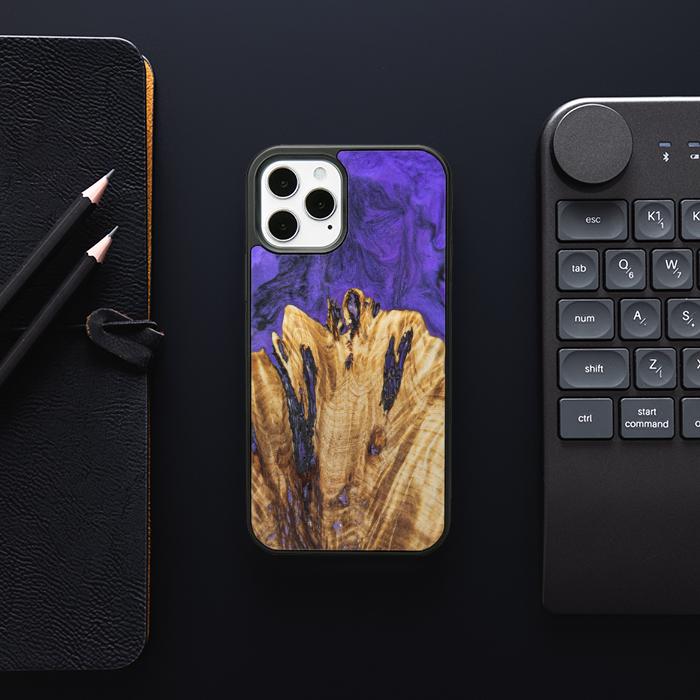 iPhone 12 Pro Etui na telefon z żywicy i drewna - Synergy#E22