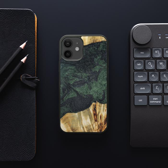 iPhone 12 Handyhülle aus Harz und Holz - Synergy#E14