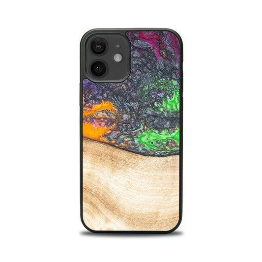 iPhone 12 Handyhülle aus Harz und Holz - Synergy#F1