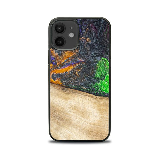 iPhone 12 Handyhülle aus Harz und Holz - Synergy#F15