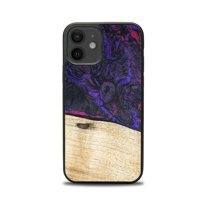 iPhone 12 Handyhülle aus Harz und Holz - Synergy#F18