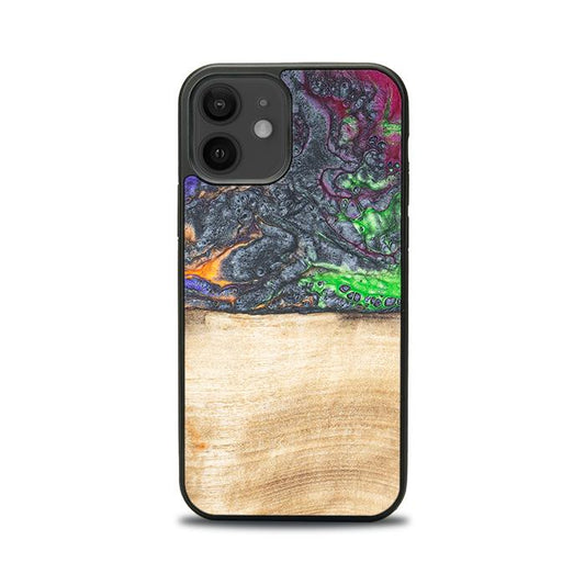 iPhone 12 Handyhülle aus Harz und Holz - Synergy#F2