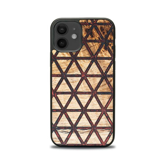 iPhone 12 Handyhülle aus Harz und Holz - Synergy#F22