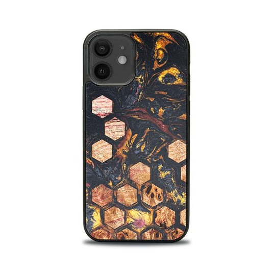 iPhone 12 Handyhülle aus Harz und Holz - Synergy#F26