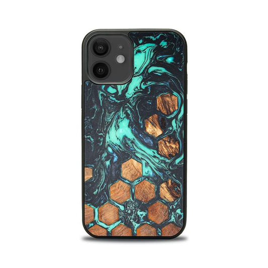iPhone 12 Handyhülle aus Harz und Holz - Synergy#F28