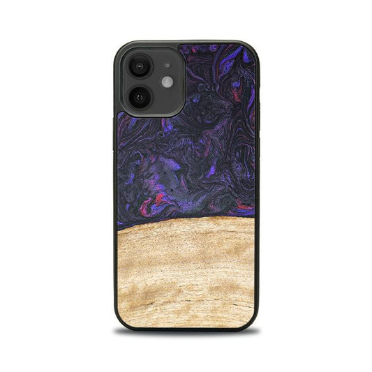iPhone 12 Handyhülle aus Harz und Holz - Synergy#F7