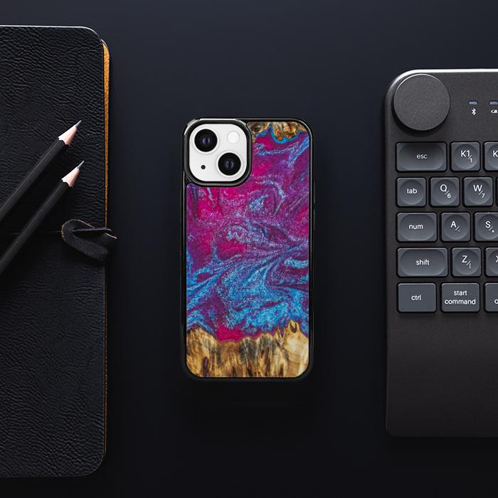 iPhone 13 Mini Resin & Wood Phone Case - Synergy#E3