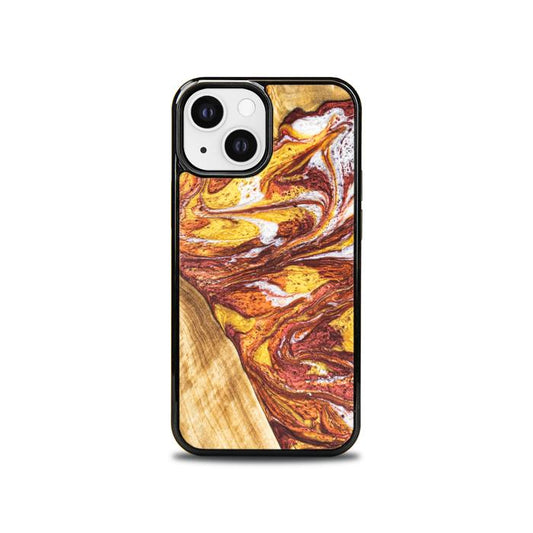 iPhone 13 Mini Handyhülle aus Harz und Holz - Synergy#E4
