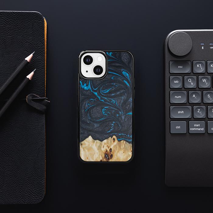 iPhone 13 Mini Handyhülle aus Harz und Holz - Synergy#F21