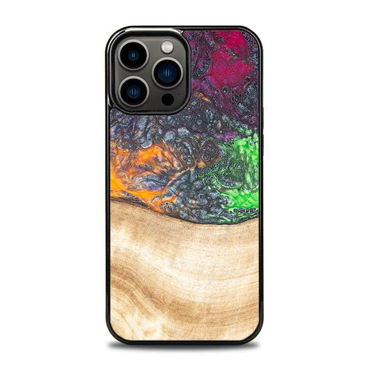 iPhone 13 Pro Max Handyhülle aus Harz und Holz - Synergy#F6