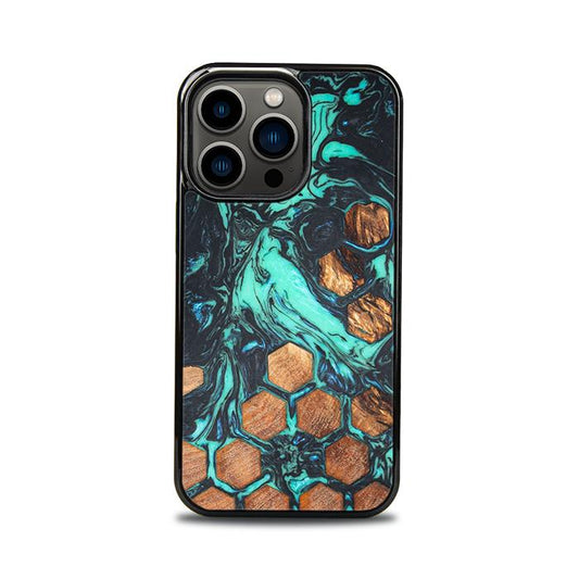 iPhone 13 Pro Handyhülle aus Harz und Holz - Synergy#F23