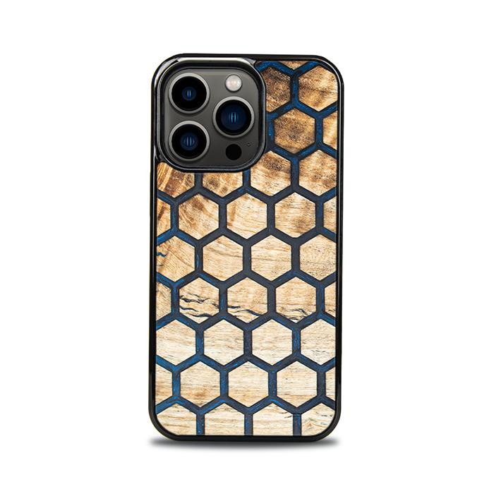 iPhone 13 Pro Handyhülle aus Harz und Holz - Synergy#F36