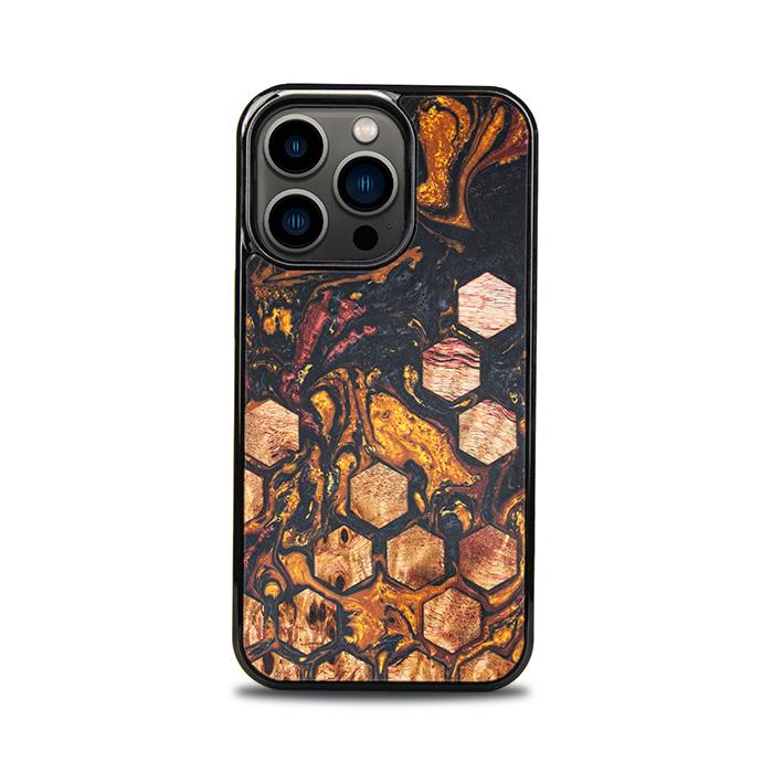 iPhone 13 Pro Handyhülle aus Harz und Holz - Synergy#F38