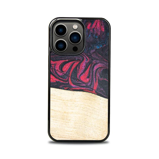 iPhone 13 Pro Handyhülle aus Harz und Holz - Synergy#F5