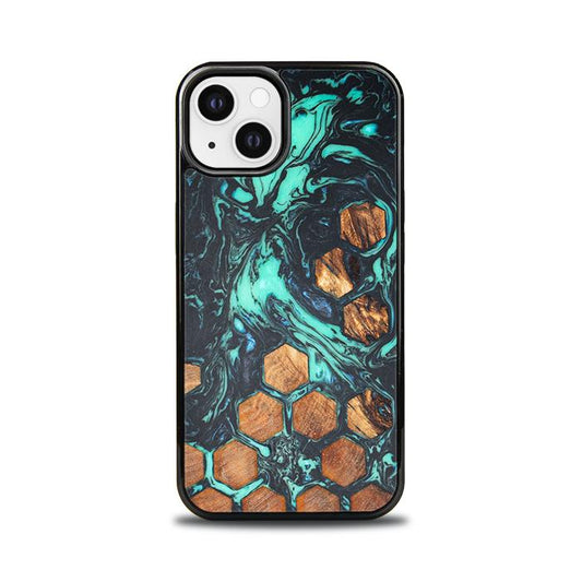 iPhone 13 Handyhülle aus Harz und Holz - Synergy#F28