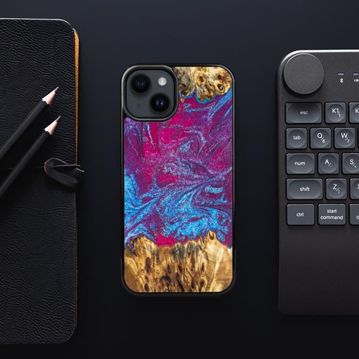 iPhone 14 Plus Resin & Wood Phone Case - Synergy#E3