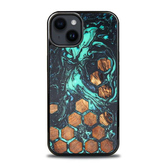 iPhone 14 Plus Handyhülle aus Harz und Holz - Synergy#F28