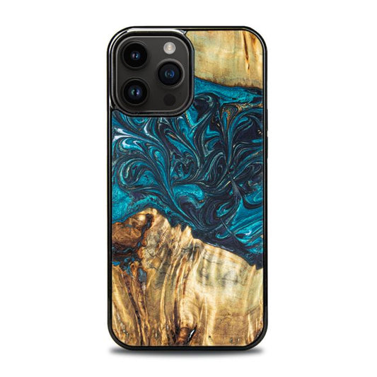 iPhone 14 Pro Max Resin & Wood Phone Case - Synergy#E12