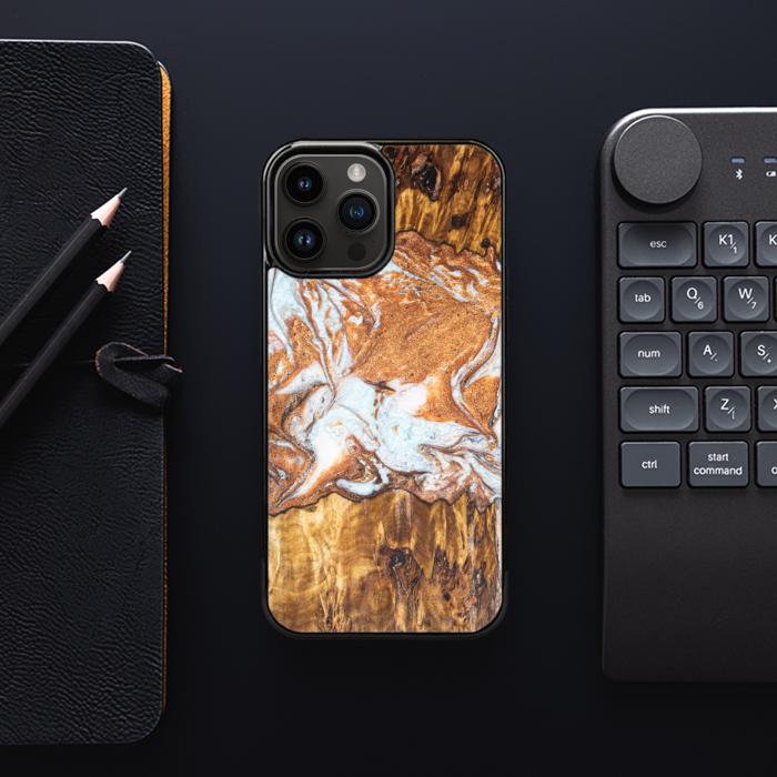 iPhone 14 Pro Max Etui na telefon z żywicy i drewna - Synergy#E18