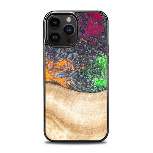 iPhone 14 Pro Max Handyhülle aus Harz und Holz - Synergy#F6