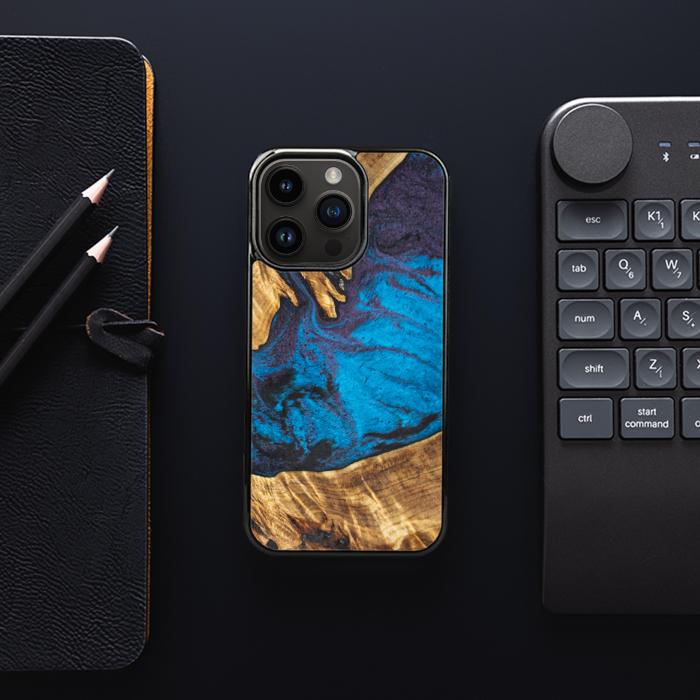 iPhone 14 Pro Etui na telefon z żywicy i drewna - Synergy#E21