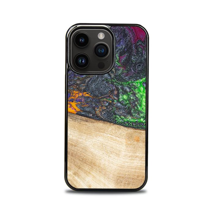 iPhone 14 Pro Handyhülle aus Harz und Holz - Synergy#F10