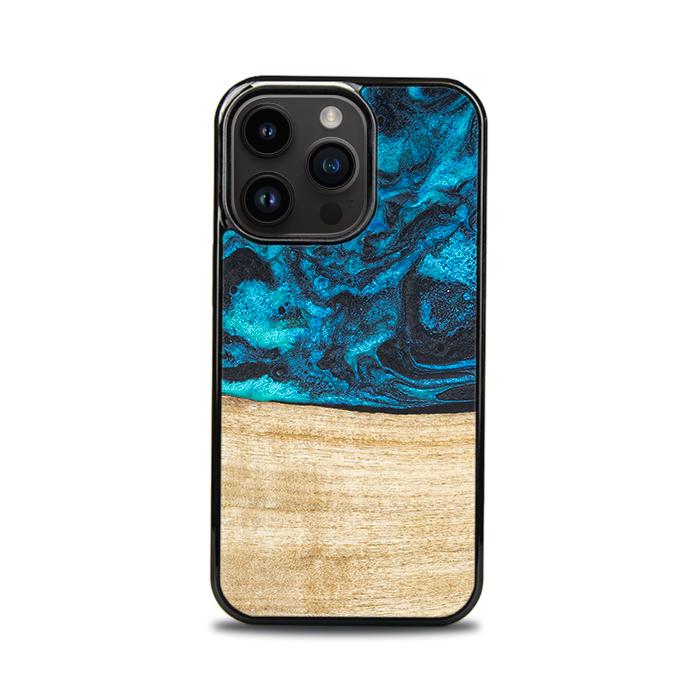 iPhone 14 Pro Etui na telefon z żywicy i drewna - Synergy# F11