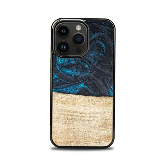 iPhone 14 Pro Handyhülle aus Harz und Holz - Synergy#F13