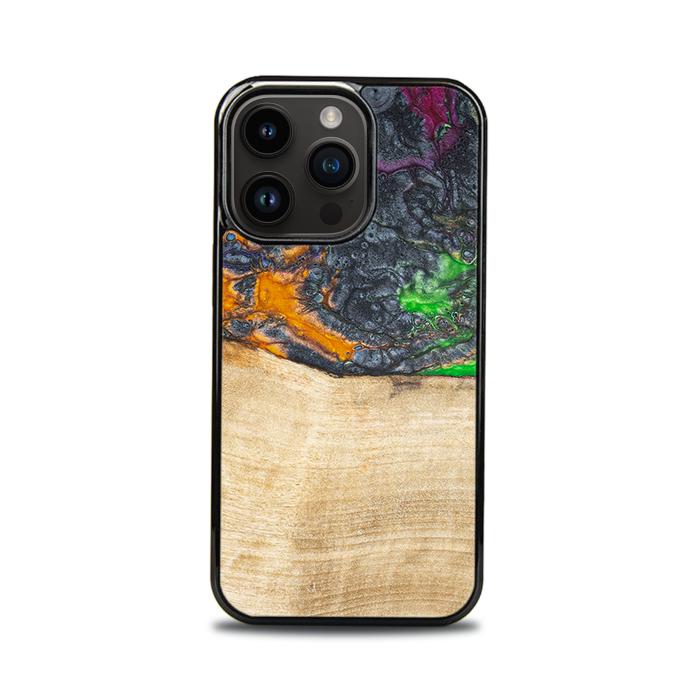iPhone 14 Pro Handyhülle aus Harz und Holz - Synergy#F16