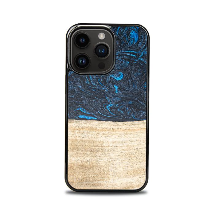 iPhone 14 Pro Handyhülle aus Harz und Holz - Synergy#F19