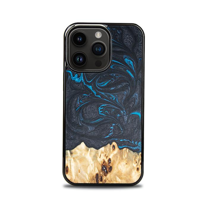 iPhone 14 Pro Handyhülle aus Harz und Holz - Synergy#F21
