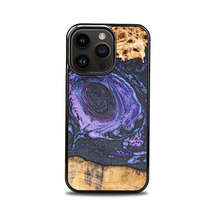 iPhone 14 Pro Handyhülle aus Harz und Holz - Synergy#F24