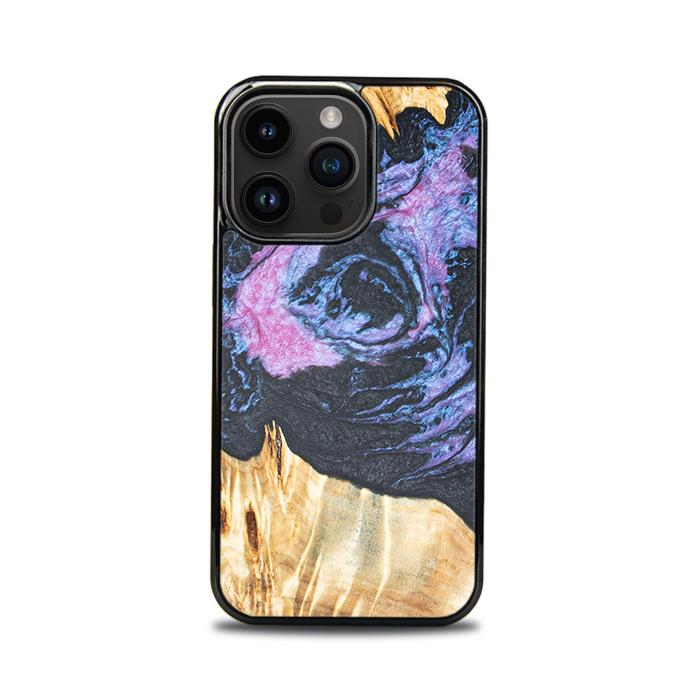 iPhone 14 Pro Handyhülle aus Harz und Holz - Synergy#F25