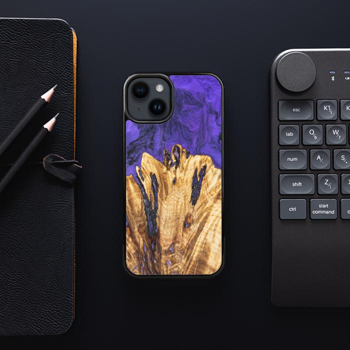 iPhone 14 Resin & Wood Phone Case - Synergy#E22