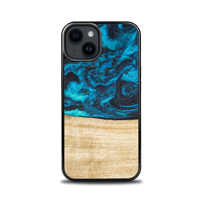 iPhone 14 etui na telefon z żywicy i drewna - Synergy# F11