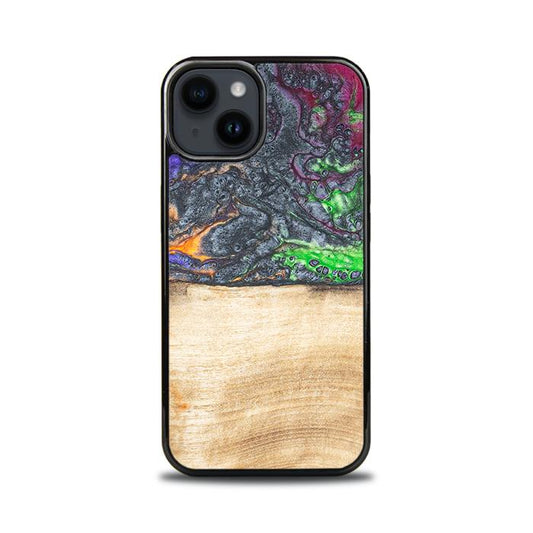 iPhone 14 Handyhülle aus Harz und Holz - Synergy#F2