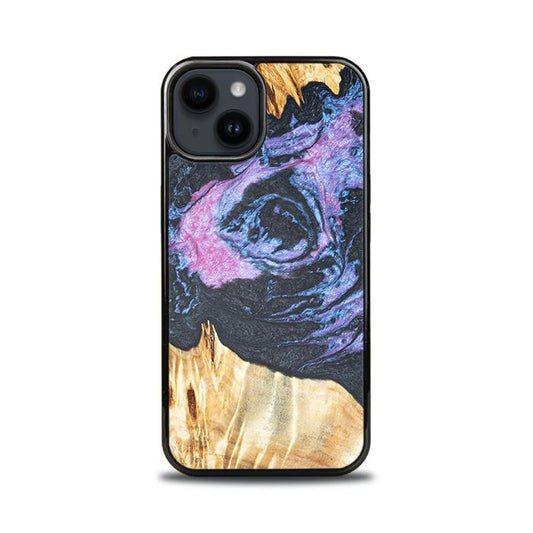 iPhone 14 etui na telefon z żywicy i drewna - Synergy# F25