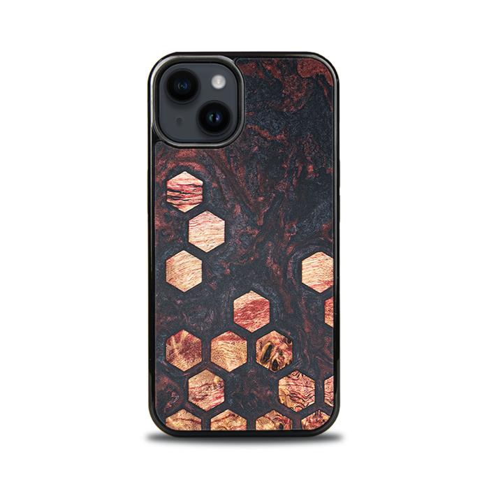 iPhone 14 Handyhülle aus Harz und Holz - Synergy#F27