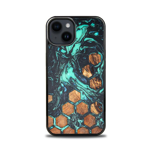 iPhone 14 Handyhülle aus Harz und Holz - Synergy#F28